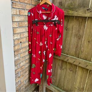 kate spade Red Women's Pajama Set with Whimsical Patterns
